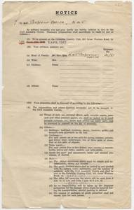 Notice to Peggy Pemberton-Carter from Consel-General of Japan thumbnail