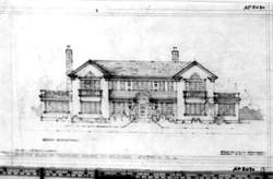 Sketch plan of proposed house in Uplands, Victoria, B.C. thumbnail
