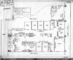 Proposed office layout for Gairdner & Co Ltd, Alberni Street: floor of Burrard Building, 1030 West Georgia St, Vancouver, BC. thumbnail
