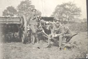 Soldiers and artillery, Whitley, England, 1916-1917 [Wills Photograph Album Page 82] thumbnail