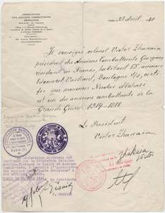 Handwritten statement re Nicolas Abkhazi by Victor Zhakaia in 1941 thumbnail