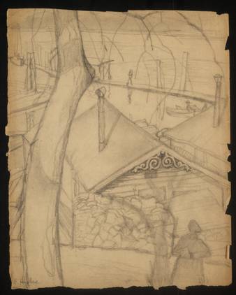 Untitled [Pier and buildings on the shore] thumbnail